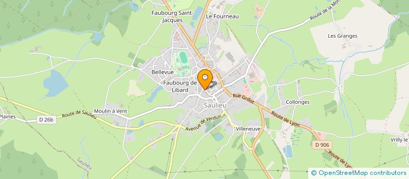 localisation de l'entreprise LE CAFE PARISIEN DE SAULIEU  SAULIEU