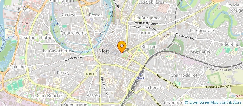 localisation de l'entreprise LE CAFE ROUGE  NIORT