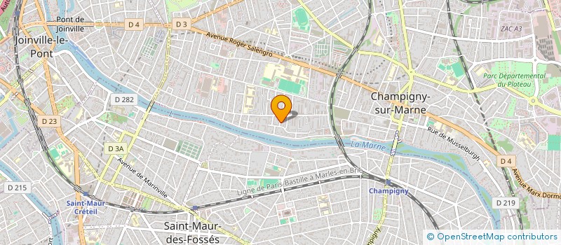 localisation de l'entreprise LE CAFE SYMPA à CHAMPIGNY-SUR-MARNE