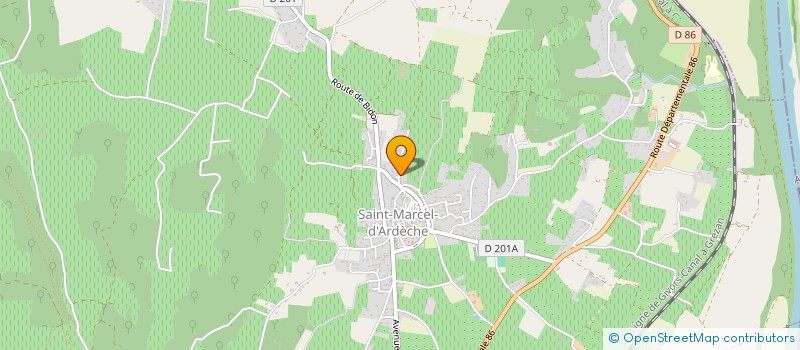 localisation de l'entreprise LE CALIXTE  SAINT-MARCEL-D'ARDECHE