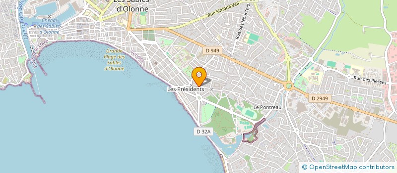 localisation de l'entreprise LE CALME DES PINS à LES SABLES D'OLONNE