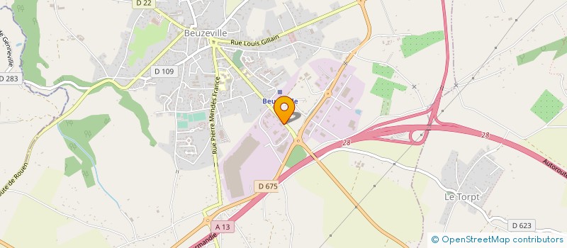 localisation de l'entreprise LE CALVEZ MOTOCULTURE  BEUZEVILLE