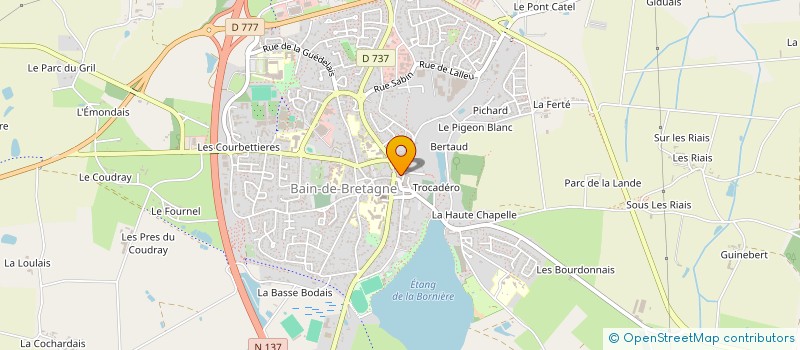 localisation de l'entreprise LE CALYPSO à BAIN-DE-BRETAGNE