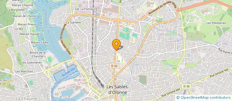 localisation de l'entreprise LE CALYPSO à LES SABLES D'OLONNE