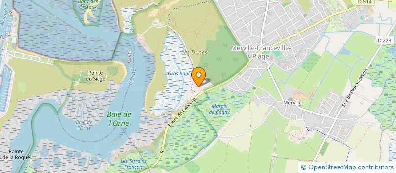 localisation de l'entreprise LE CALYPSO  MERVILLE-FRANCEVILLE-PLAGE