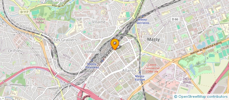 localisation de l'entreprise LE CALYPSO à MASSY