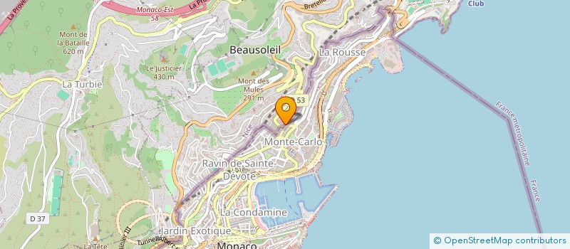 localisation de l'entreprise LE CALYPSO INVEST  BEAUSOLEIL