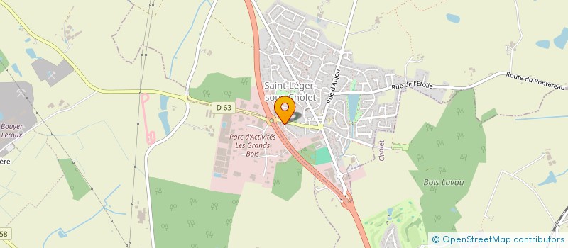 localisation de l'entreprise LE CAMELEON à SAINT-LEGER-SOUS-CHOLET