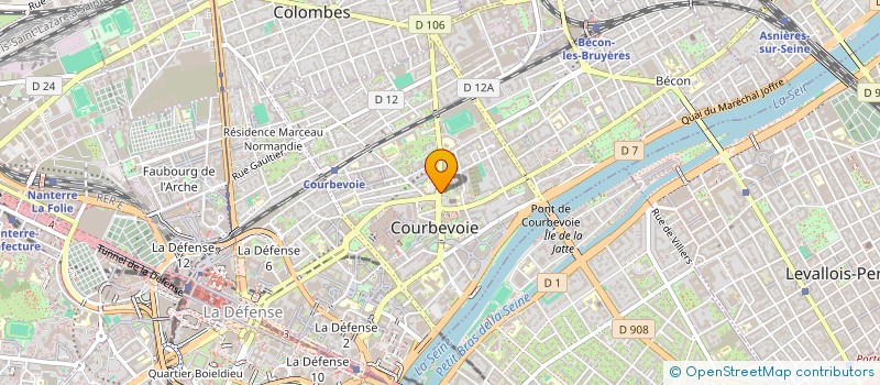 localisation de l'entreprise LE CAMELIA à COURBEVOIE