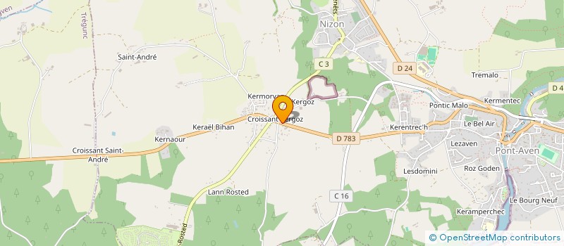 localisation de l'entreprise LE CAMELIA  PONT AVEN