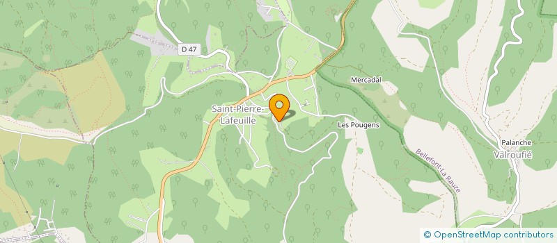 localisation de l'entreprise LE CAMP DES MONGES  SAINT-PIERRE-LAFEUILLE