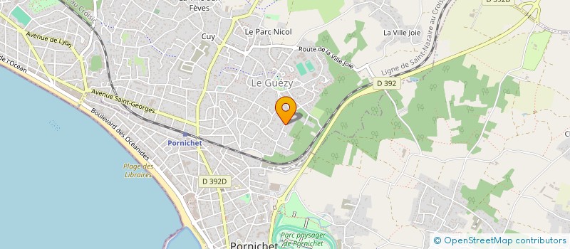 localisation de l'entreprise LE CAMP DU ROCHER  LA BAULE-ESCOUBLAC