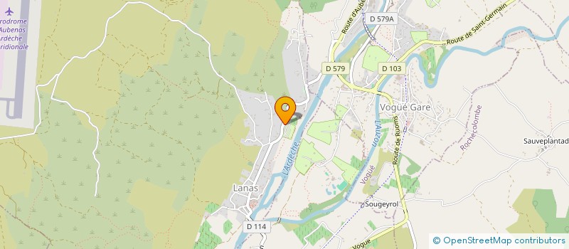 localisation de l'entreprise LE CAMPING DE L'ARCHE  LANAS