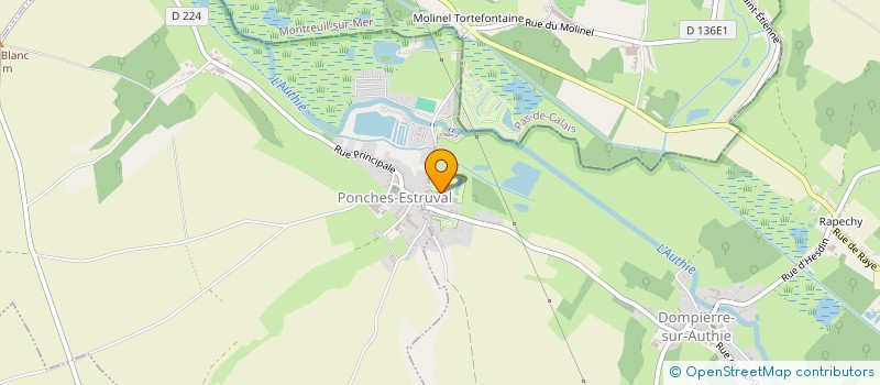 localisation de l'entreprise LE CAMPING LES 3 L à DOMPIERRE-SUR-AUTHIE