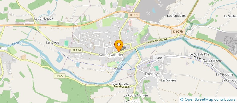 localisation de l'entreprise LE CAMPING LES POMMIERS à SAINT-GAULTIER