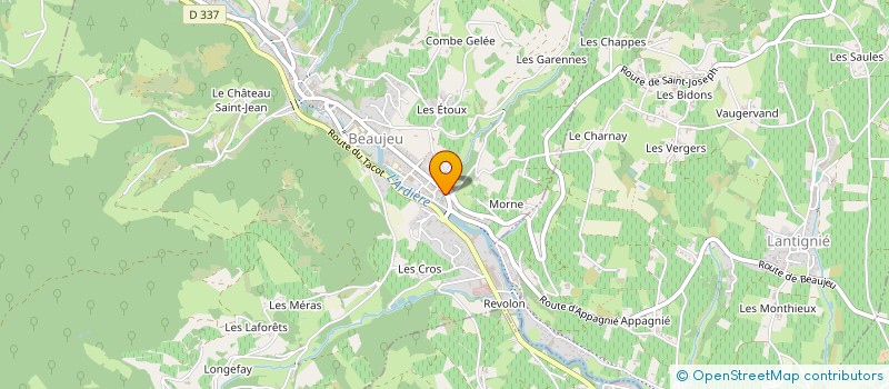 localisation de l'entreprise LE CANAP'  BEAUJEU