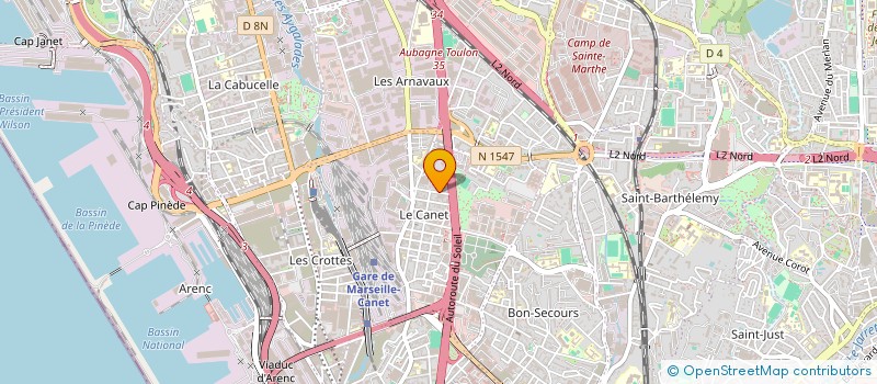 localisation de l'entreprise LE CANET SPORT  MARSEILLE