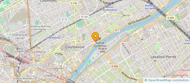 localisation de l'entreprise LE CANON DE LA JATTE à COURBEVOIE