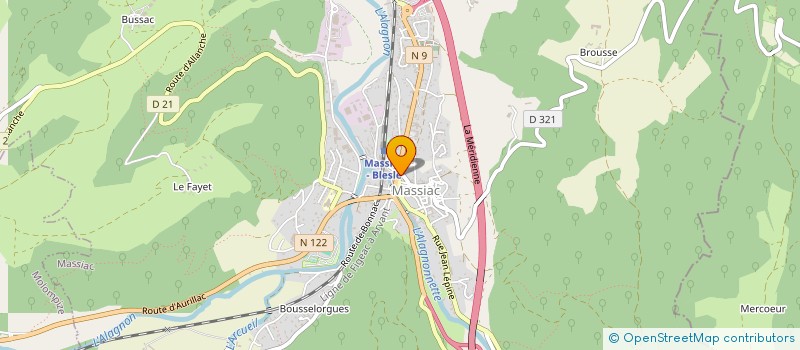localisation de l'entreprise LE CANTERBURY à MASSIAC