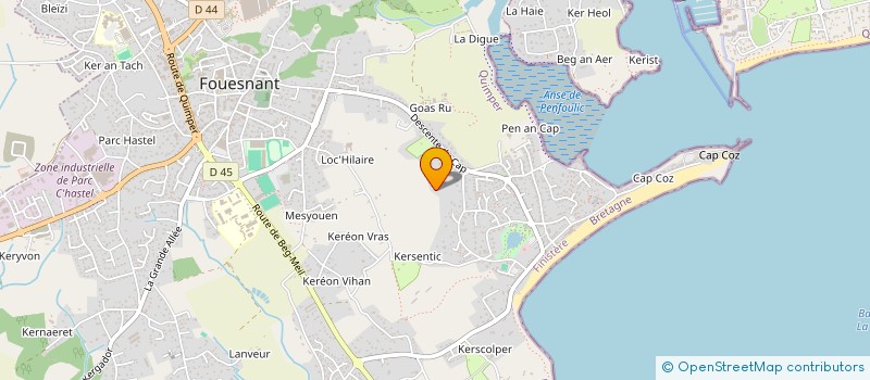 localisation de l'entreprise LE CAP à FOUESNANT