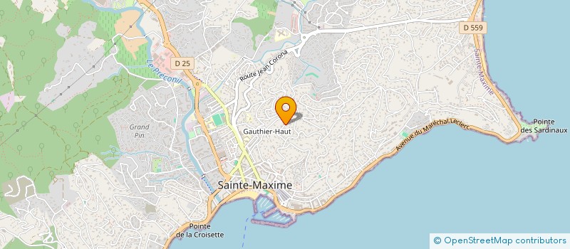 localisation de l'entreprise LE CAP VERT à SAINTE-MAXIME