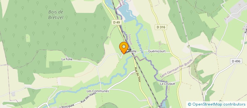 localisation de l'entreprise LE CAQUEVELLE  ELLECOURT