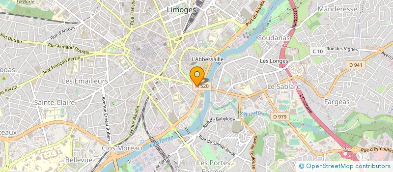 localisation de l'entreprise LE CARAMELIA à LIMOGES