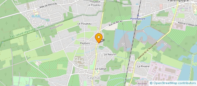 localisation de l'entreprise LE CARAMELLO à BLANQUEFORT
