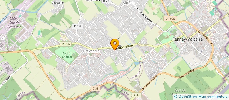 localisation de l'entreprise LE CARBET DE MAGNY I à PREVESSIN-MOENS