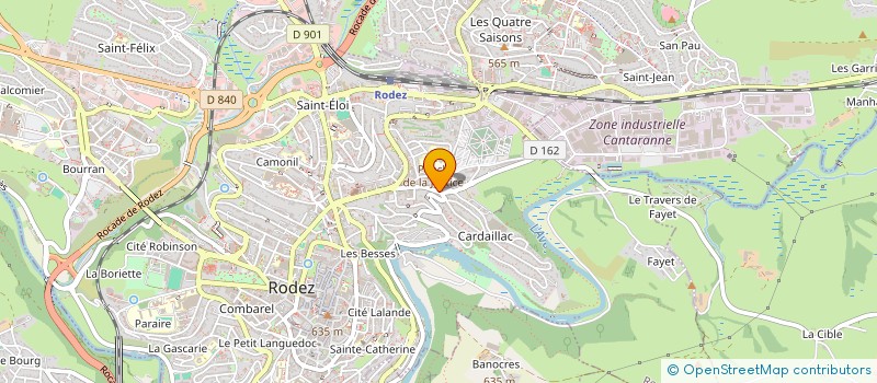 localisation de l'entreprise LE CARDAILLAC à RODEZ