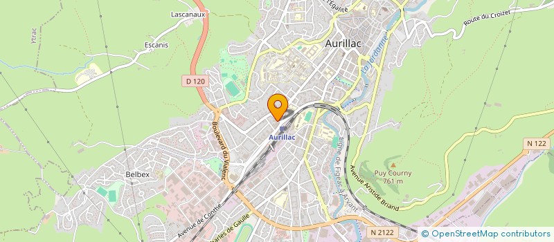 localisation de l'entreprise LE CARDIFF à AURILLAC