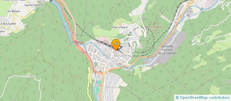 localisation de l'entreprise LE CARDINAL à MOUTIERS