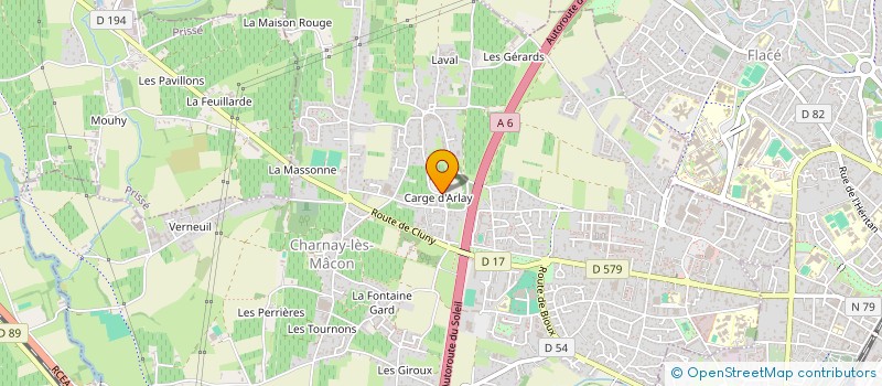 localisation de l'entreprise LE CARGE D'ARLAY à CHARNAY-LES-MACON