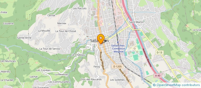 localisation de l'entreprise LE CARIBOU à SALLANCHES