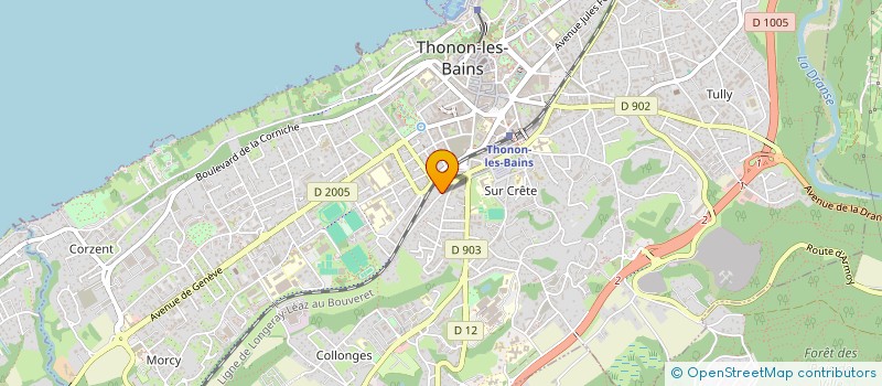 localisation de l'entreprise LE CARILLON à THONON-LES-BAINS