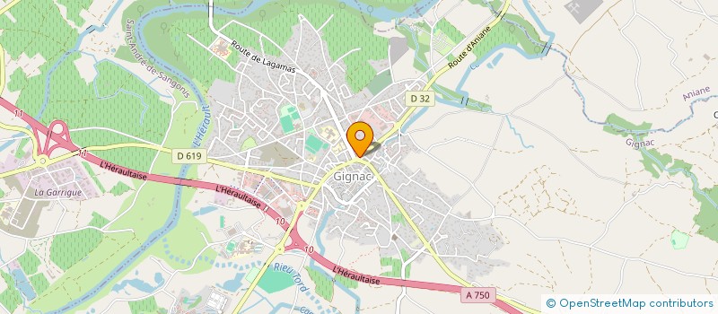 localisation de l'entreprise LE CAROUBIER  GIGNAC