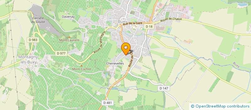 localisation de l'entreprise LE CAROUGE  BUXY