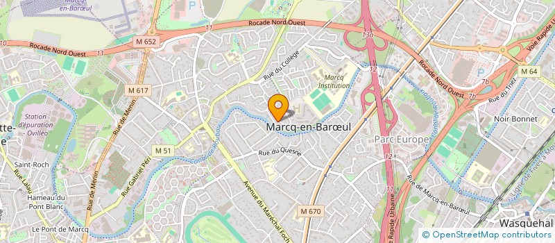 localisation de l'entreprise LE CARRE à MARCQ-EN-BARŒUL