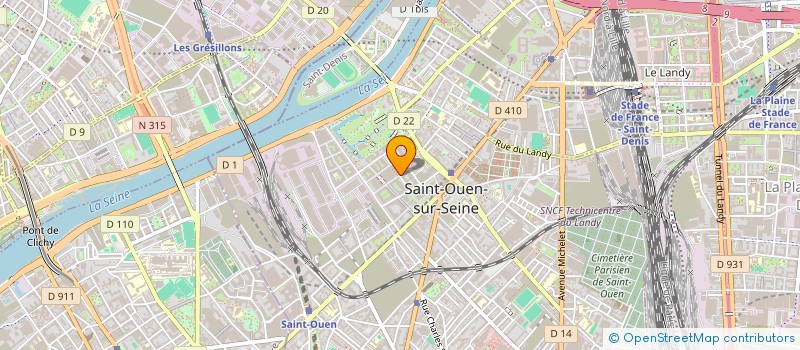 localisation de l'entreprise LE CARRE D'AS à SAINT-OUEN-SUR-SEINE