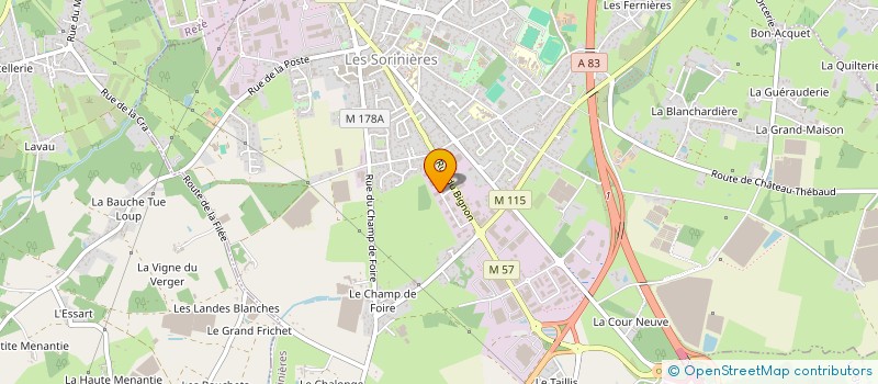 localisation de l'entreprise LE CARRE DES DELICES à LES SORINIERES