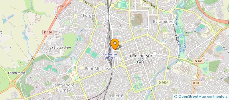 localisation de l'entreprise LE CARRE DES OFFICIERS à LA ROCHE-SUR-YON