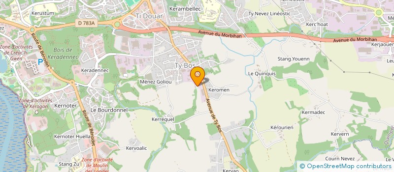 localisation de l'entreprise LE CARRE LIBRE à QUIMPER