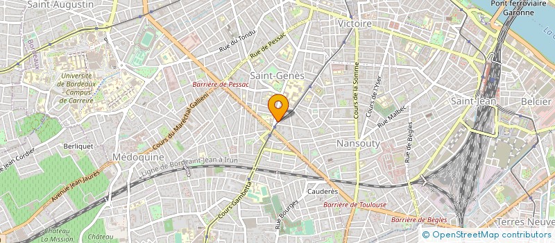 localisation de l'entreprise LE CARRE SAINT-GENES  BORDEAUX