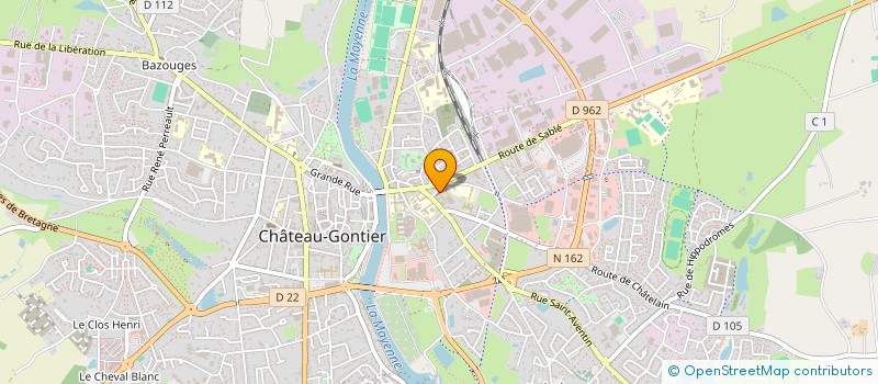 localisation de l'entreprise LE CARRE SCENE NATIONALE  CHATEAU-GONTIER-SUR-MAYENNE