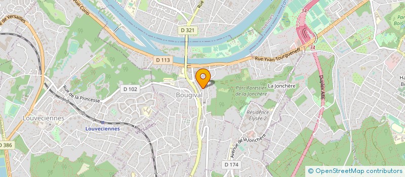 localisation de l'entreprise LE CARRE VERT  BOUGIVAL