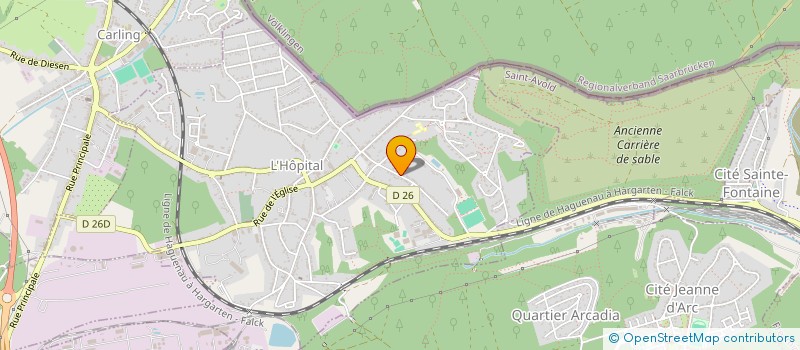 localisation de l'entreprise LE CARREAU  L'HOPITAL