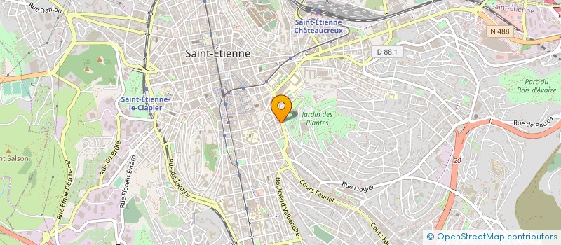 localisation de l'entreprise LE CARREFOUR DE TERRENOIRE  SAINT-ETIENNE