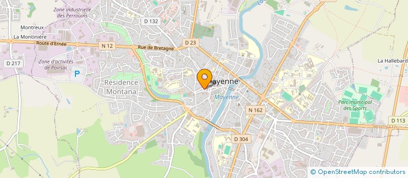 localisation de l'entreprise LE CARREFOUR DES ASSOCIATIONS à MAYENNE