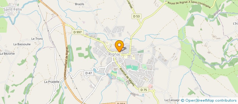 localisation de l'entreprise LE CARREREIROU  RIGNAC