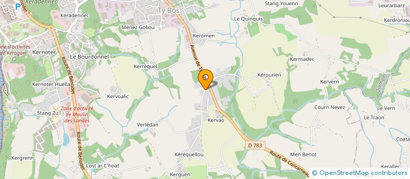 localisation de l'entreprise LE CARVAL à QUIMPER